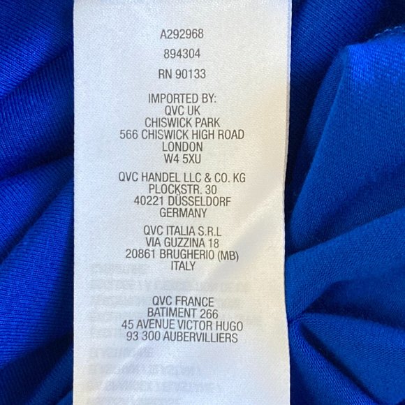 belle by kim gravel NWOT cold shoulder top with grommets cobalt blue 3X NWOT - Picture 10 of 12